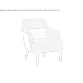 Fabric armchair with armrests Chuquis