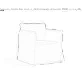 Fabric reclining armchair with removable cover and armrests Samsat