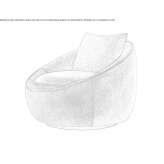 Swivel leather armchair Falcon