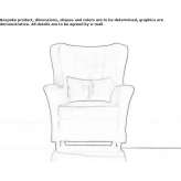 Fabric armchair with armrests Parelhas