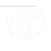 Leather upholstered armchair with armrests Messery