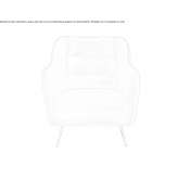 Leather upholstered armchair with armrests Bacton