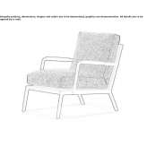Fabric armchair with armrests Stainton
