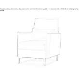 Leather armchair with armrests Grunwald
