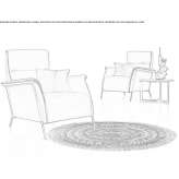 Velvet armchair with armrests Lohsa