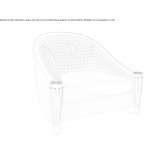 Leather armchair with armrests Altinova