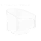 Velvet swivel armchair with armrests Badalona