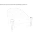 Armchair with armrests made of nabuck and leather Altinova