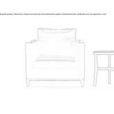 Leather armchair with armrests Noci