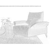 Fabric upholstered armchair with armrests Fatima