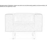 Fabric armchair with armrests Jalance