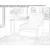 Fabric armchair with armrests Porvenir