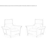 Relaxing leather armchair with armrests Doruchow