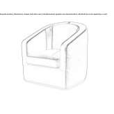Leather armchair with armrests Rapone