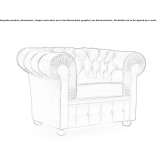 Armchair upholstered with fabric in the Chesterfield style Pana