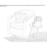 Leather swivel armchair with armrests Rapone