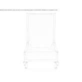 Nabuk armchair with high backrest Capoluca