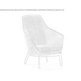 Armchair with high backrest and armrests Grcec