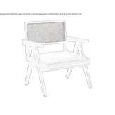 Wooden armchair with armrests Kinik