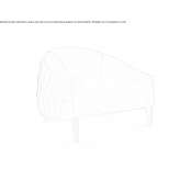 Quilted leather armchair with armrests Korytne