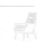 Fabric armchair with high backrest and armrests Luhansk