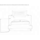 Leather armchair with armrests Rosewood