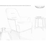 Leather armchair with armrests Darra