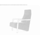 Fabric armchair with high backrest and armrests Guaira