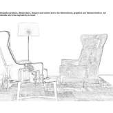 Bergere velvet armchair Uvarovo