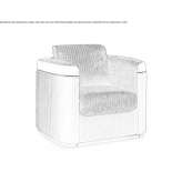 Armchair with armrests Zena