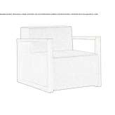 Fabric armchair with armrests Westheim