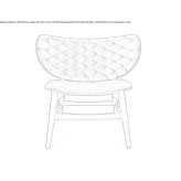 Armchair upholstered with quilted leather Leixlip