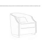 Fabric upholstered armchair with armrests Dalnic