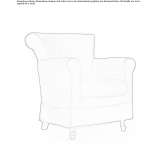 Fabric upholstered armchair with armrests Sinekci