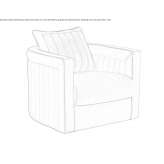 Velvet armchair with armrests Vorokhta
