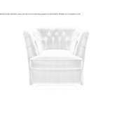 Armchair in quilted fabric with armrests Glojach