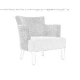 Fabric armchair with armrests Buxted