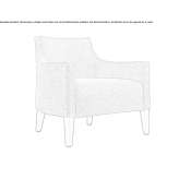 Fabric armchair with armrests Valff
