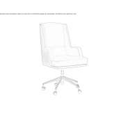 Swivel armchair with a five-star base and armrests Zena