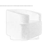 Swivel fabric armchair with armrests Gorman