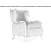 Fabric armchair with armrests Cierne