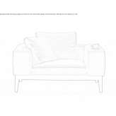 Fabric armchair with removable cover and armrests Batlow