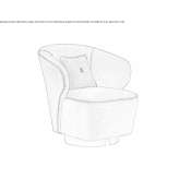 Armchair with armrests Zena