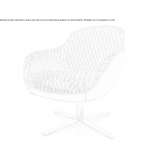 Swivel armchair with 4-star base and armrests Pyrmont