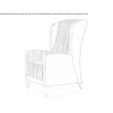 Upholstered armchair with armrests Chui