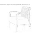 Upholstered armchair with armrests Zoeschen