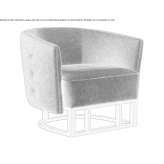 Fabric armchair with armrests Yemva