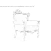 Armchair upholstered with fabric Baruta