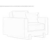 A velvet armchair based on a sled with armrests Alquizar