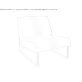 Leather armchair and metal base Rosiesti